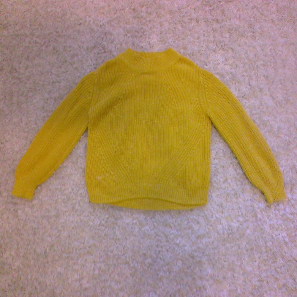 Old Navy kids yellow knit sweater
